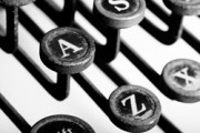 typewriter keys black and white